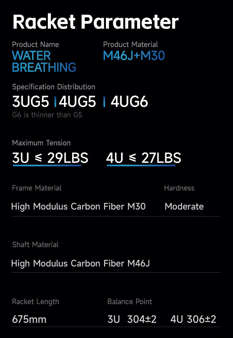 Water Breathing Badminton Racket - Control - OGKILS PH