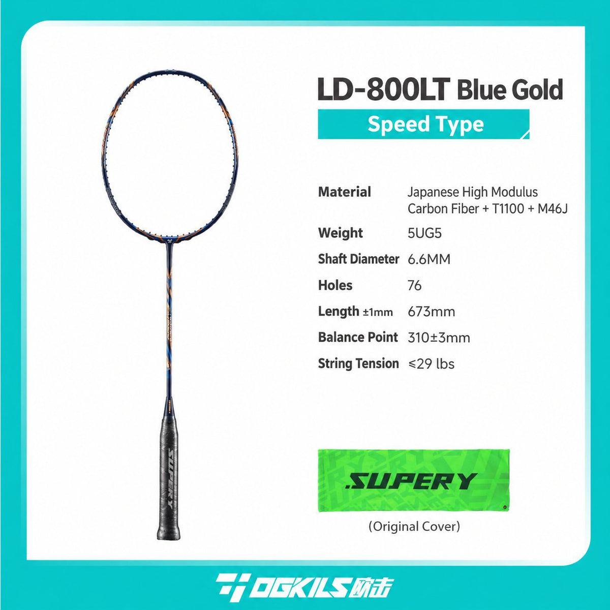 LD800LT Badminton Racket - Speed - OGKILS PH