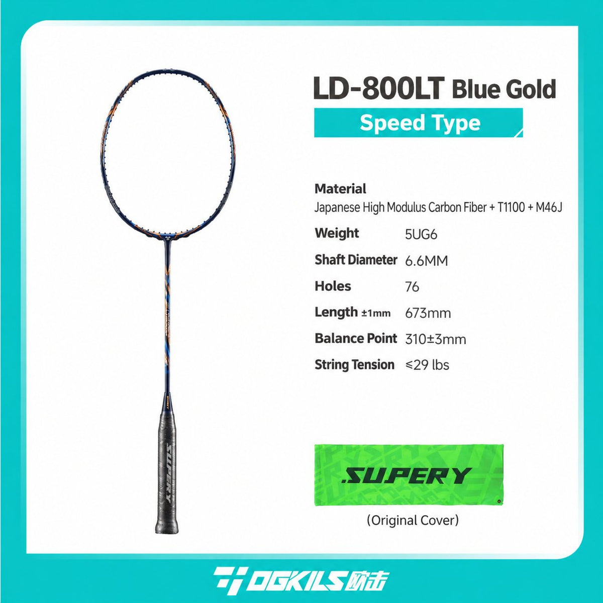 LD800LT Badminton Racket - Speed - OGKILS PH
