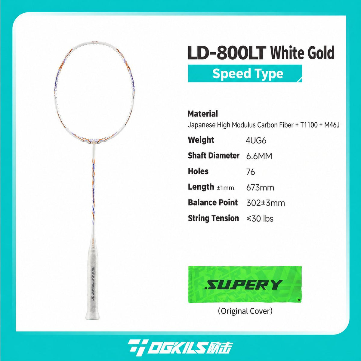 LD800LT Badminton Racket - Speed - OGKILS PH