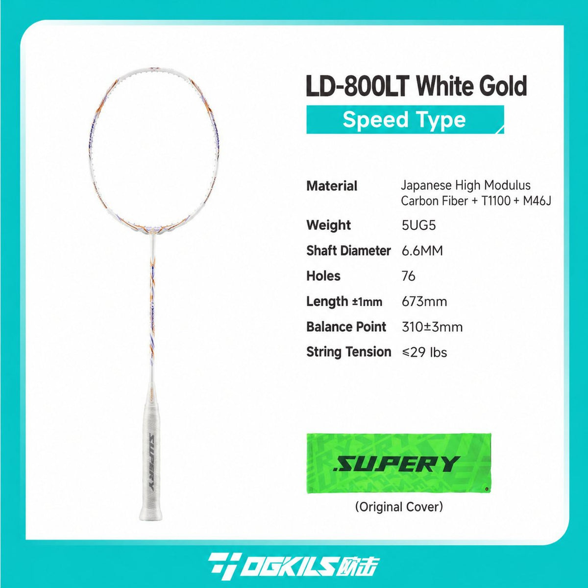 LD800LT Badminton Racket - Speed - OGKILS PH